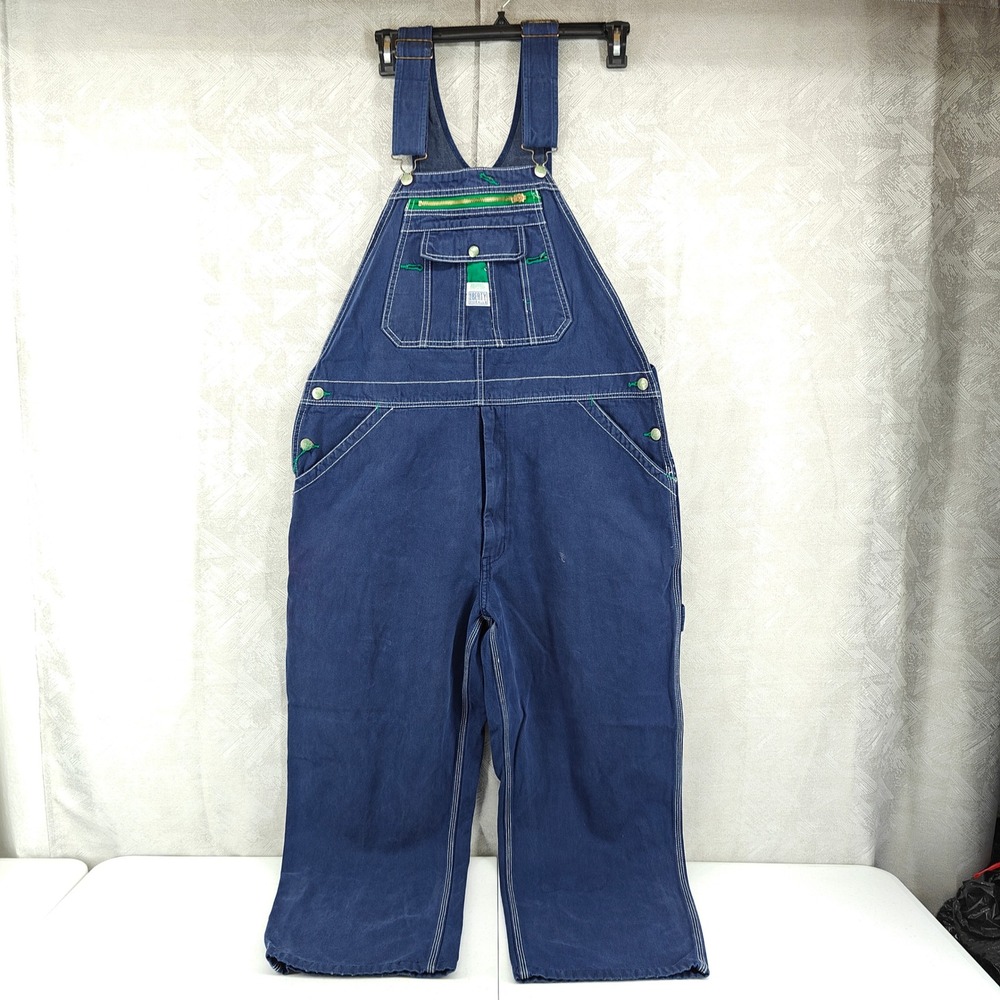 Liberty Overalls Mens 40x27 Blue Denim Bib Workwear Utility Carpenter Gorpcore